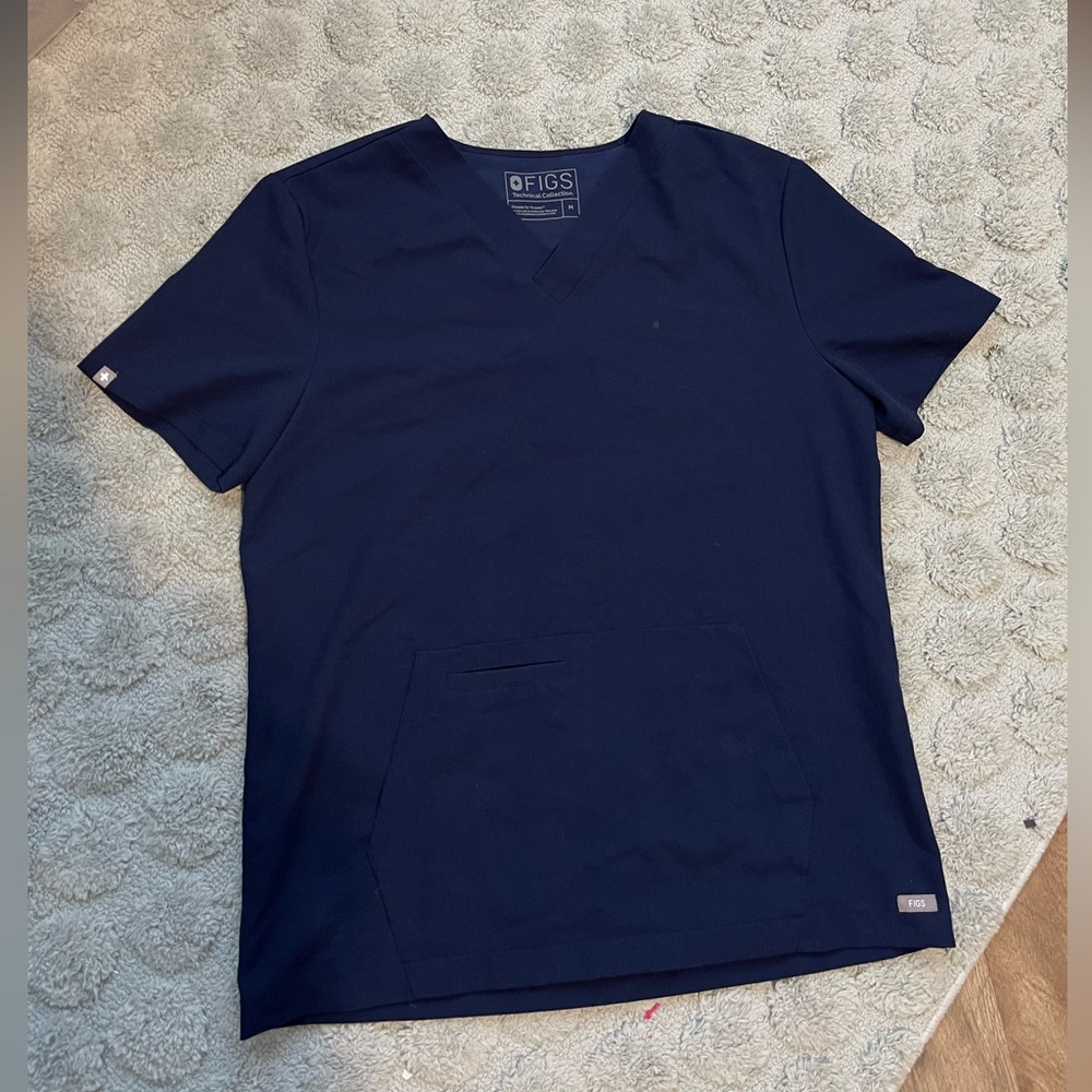 FIGS Technical Collection Scrub Top With Front Pouch Pocket